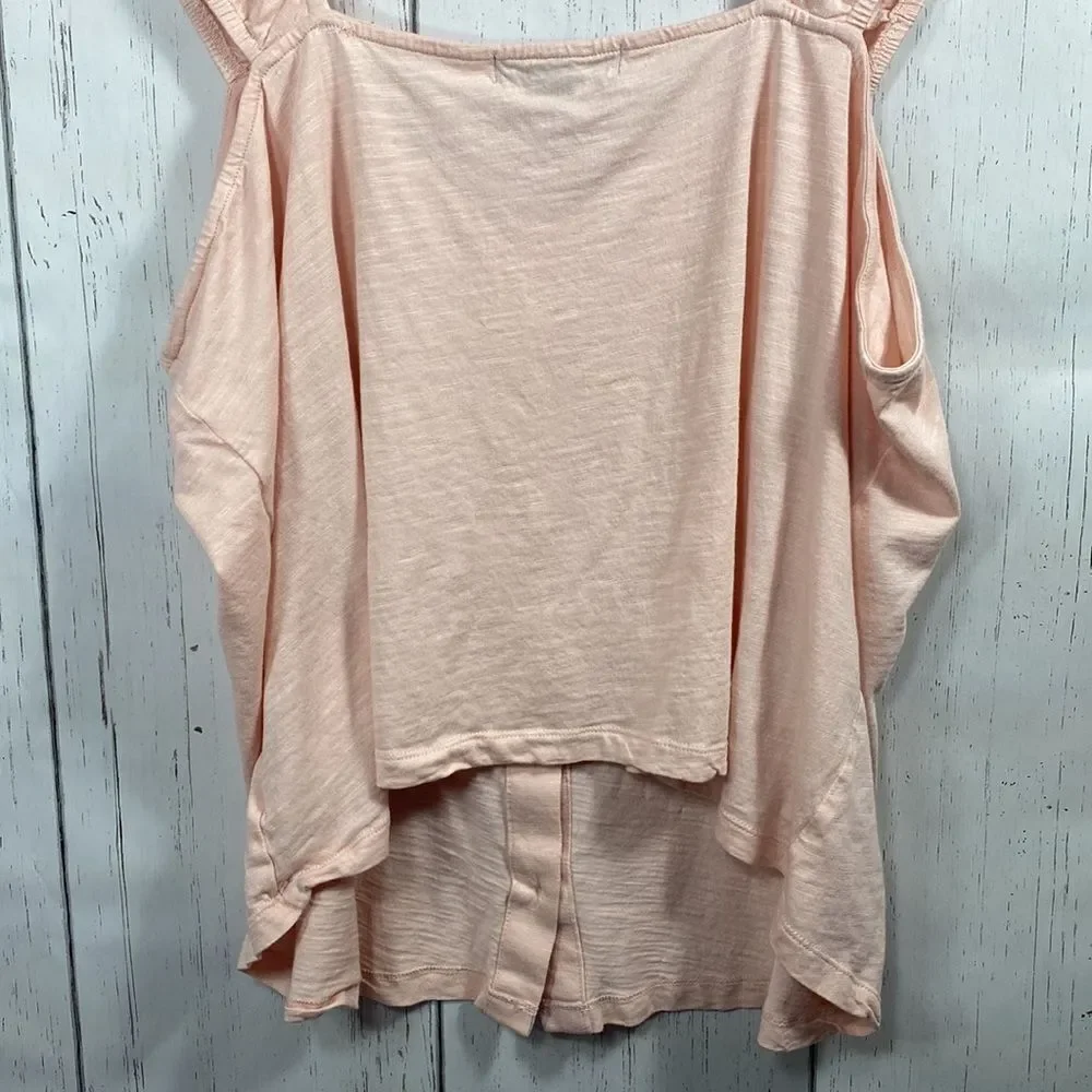 Sanctuary Sleeveless High Low Wide Tank Strap Top